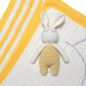 Stripped Yellow Snoozy Blanket - 2